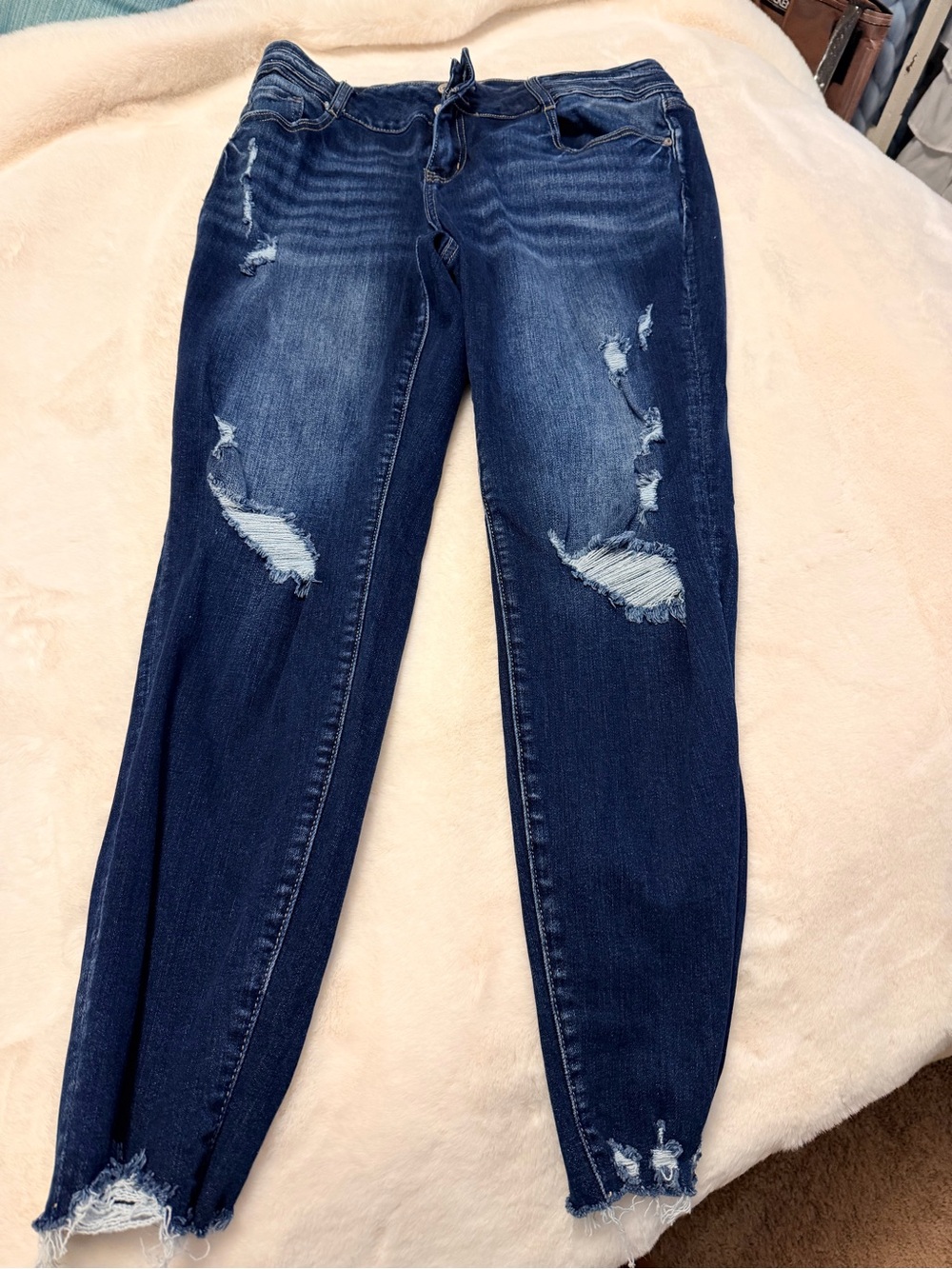 KanCan Dark Blue Distressed Skinny Jeans